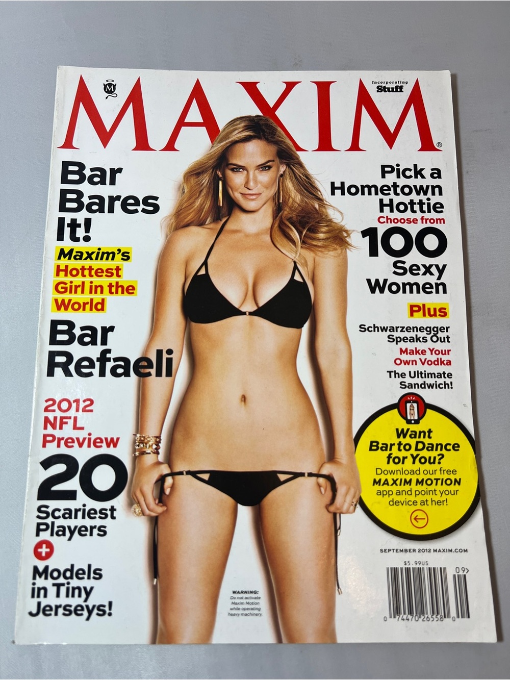 Maxim Magazine - Cover Bar Rafael - September 2012 - Issue 176